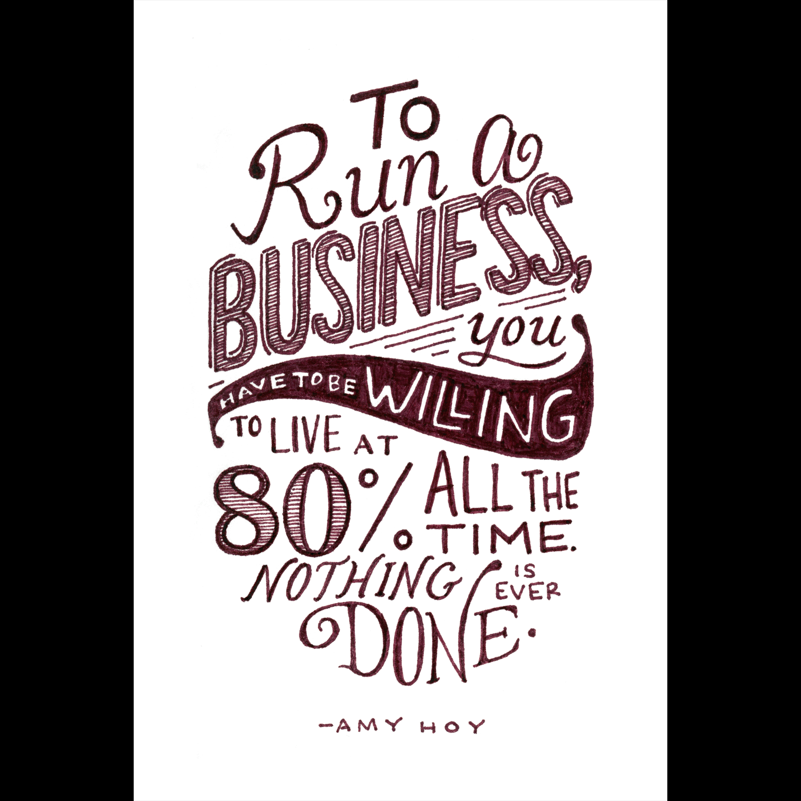 Illustrated quote series for Amy Hoy