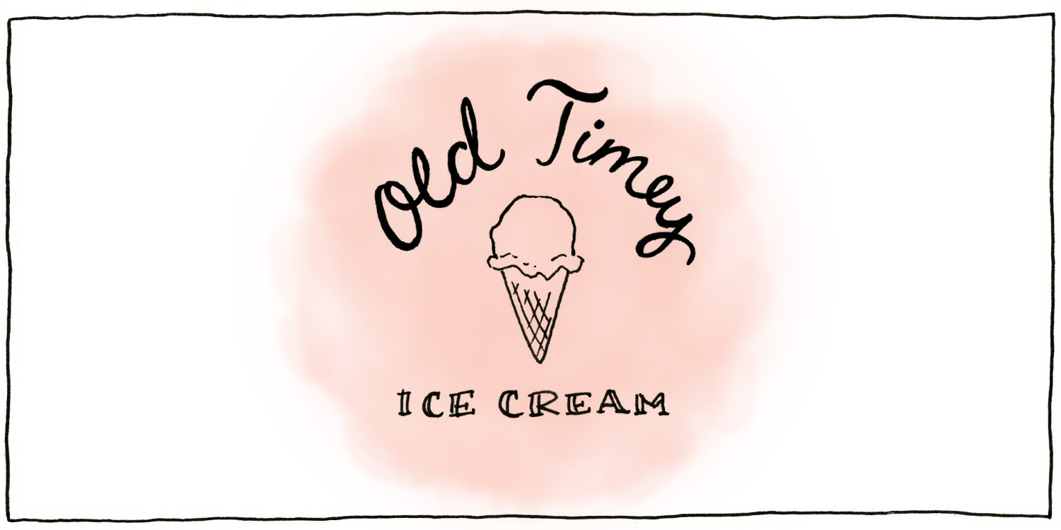 Logo for fictitious Old Timey Ice Cream Shop