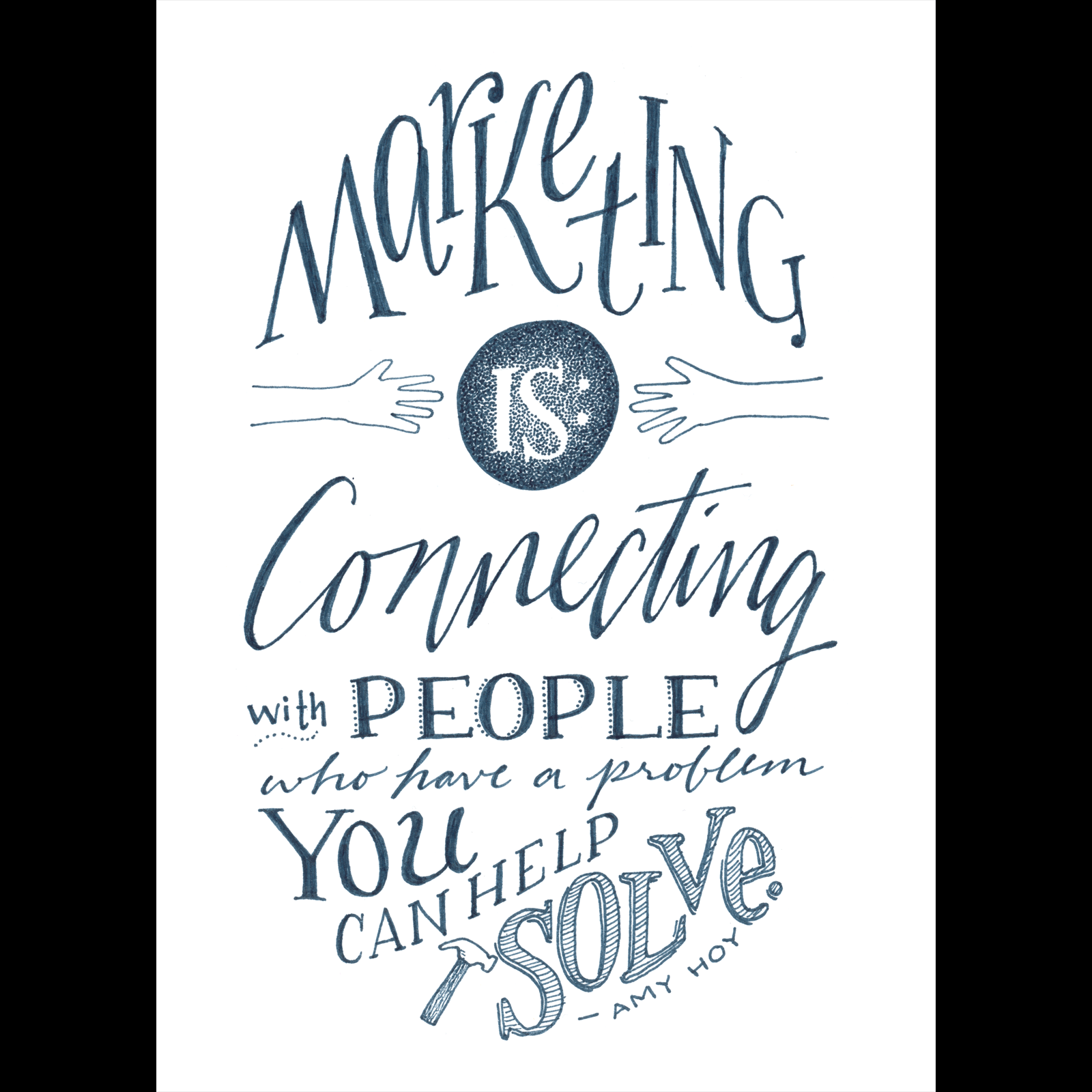 Illustrated quote series for Amy Hoy